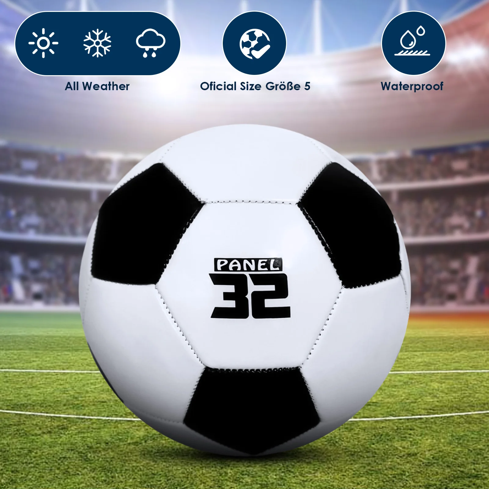 

Size 5 Football Machine-stitched Competition Professional Soccer Balls Anti-pressure Outdoor Portable Campus Sports Accessories