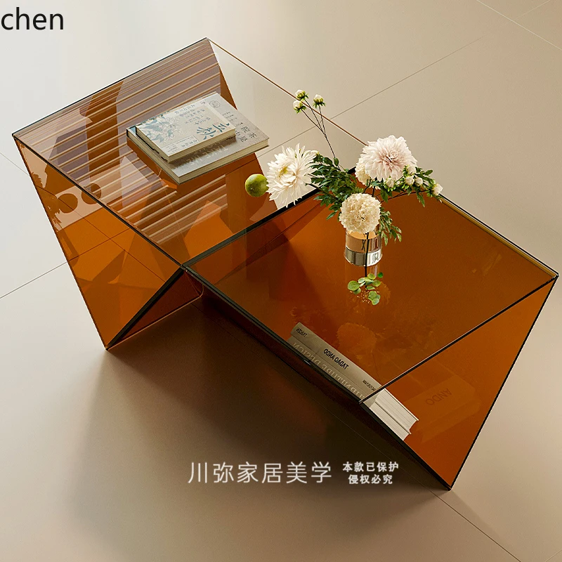 Z1 minimalist coffee table living room coffee table minimalist home modern small table glass