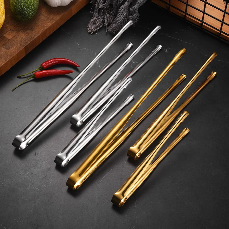 304 stainless steel barbecue tongs, extended barbecue tongs, steak tongs with teeth, food tongs