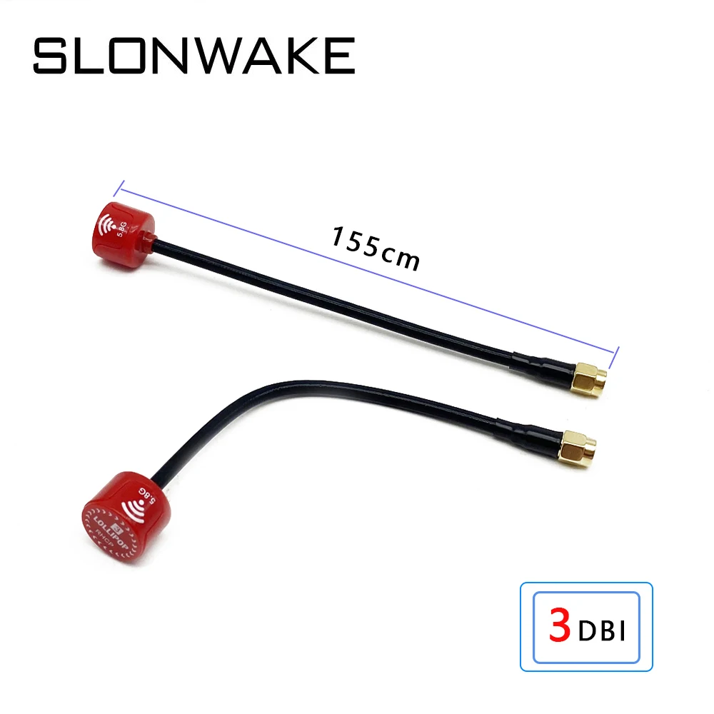 5.8G Omnidirectional Antenna RHCP antenna Directional high-gain 3dBi FPV antenna SMA/RP-SMA is used to transmiter RC FPV racing