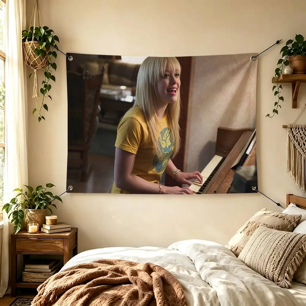 H-Hilary D-Duff Luck or Something Flags Wall Hanging Tapestry Outdoor Garage Room Decorative flag Background Blanket