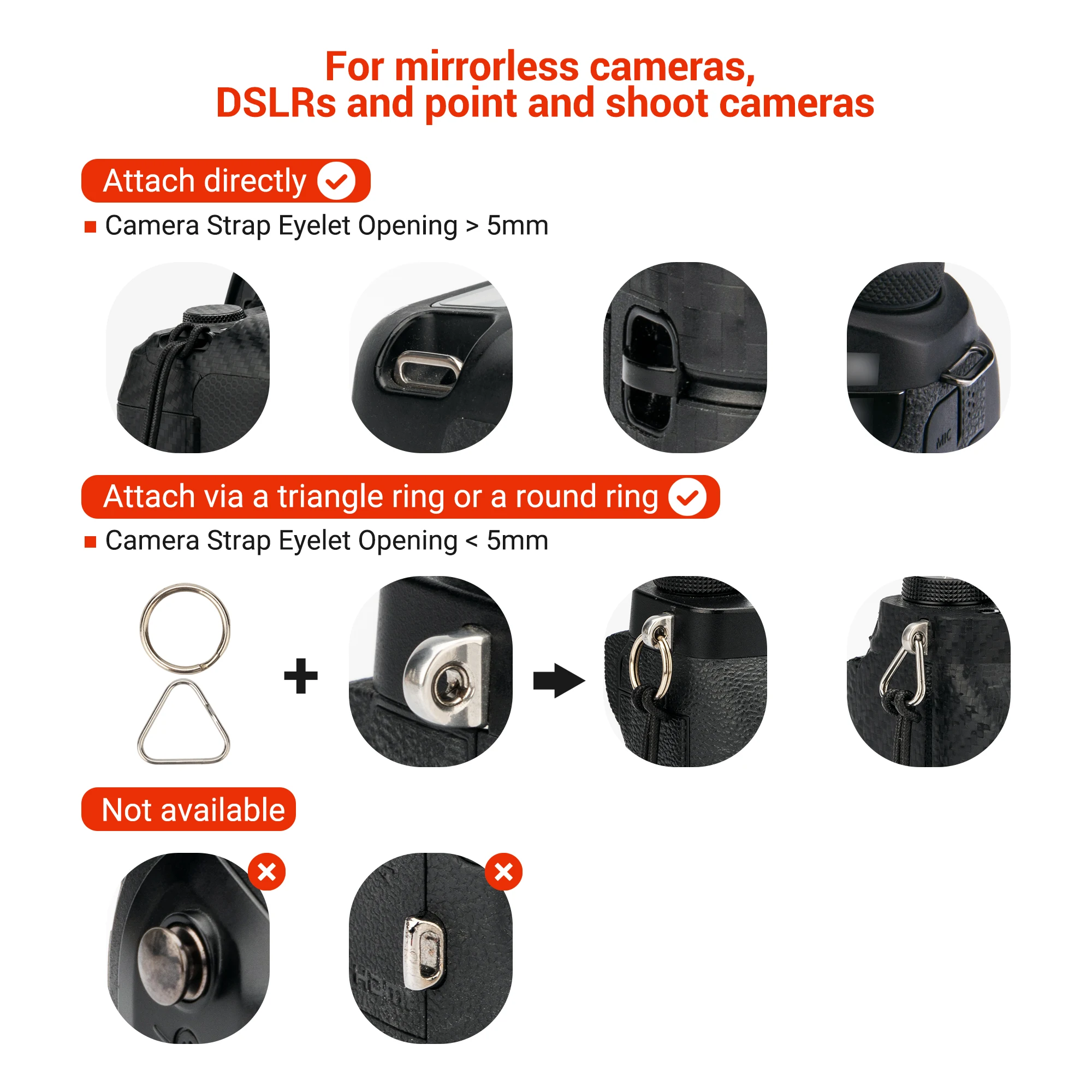 Accessori per la fotografia a sgancio rapido per cinturino da polso per fotocamera di fascia alta per Canon Nikon Sony Fujifilm Olympus