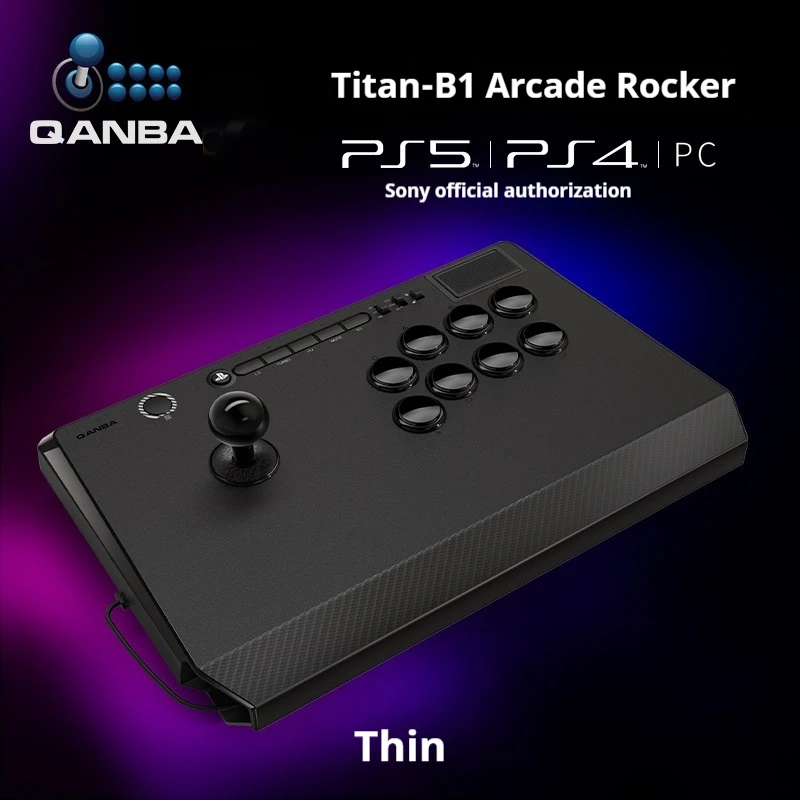 QANBA B1 Titan Arcade Gaming Joystick with Large Handle - Sanwa Stick, Compatible for PS5/PS4/PC