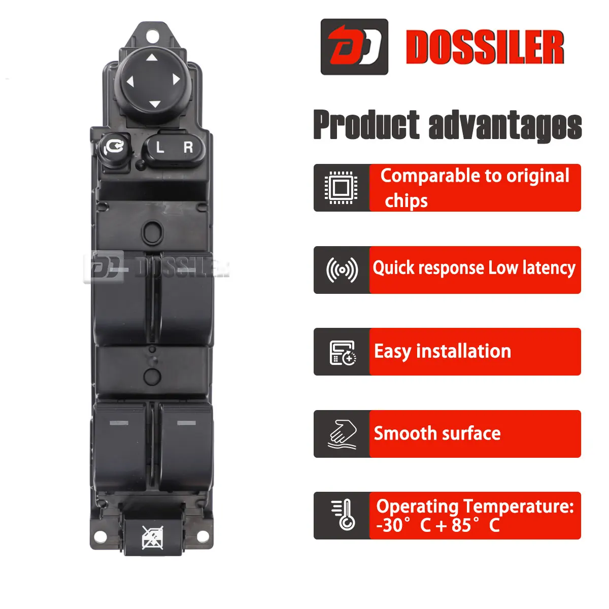 GS1E-66-350A Dossiler Power Window Master Switch Button Lifter GS1E66350A For Mazda 6 1.8 2.0 2.2 2007 2008 2009 2010 2011 2012