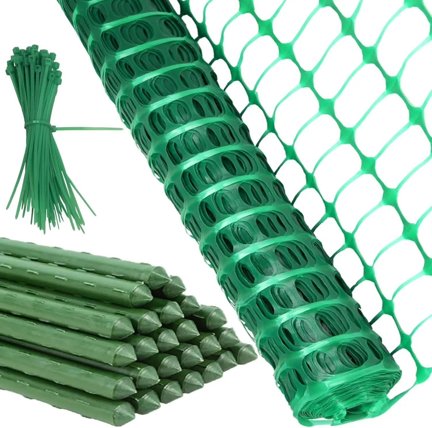 

Plastic Fencing Temporary Fenc with Posts, Snow Fence 40In x 100 Ft with Stakes, Reusable Safety Fence, Construction Fence, Plas