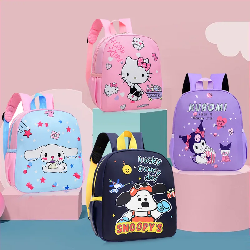 2024 Baby Girls School Bags For Kindergarten Small Bag Cartoon Cute Cats Backpack Kids Satchel Girl Schoolbag Mochila Escolar