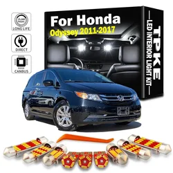 TPKE 14cs LED Interior Trunk Light Kit For Honda Odyssey 2011 2012 2013 2014 2015 2016 2017 Indoor Map Dome Lamp Car Accessories