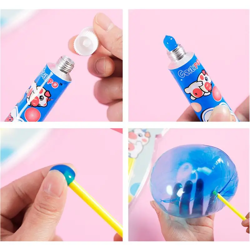 Glue Bubble Making Toy School Celebration Non-Burst Bubble Toy for Toddler 5+