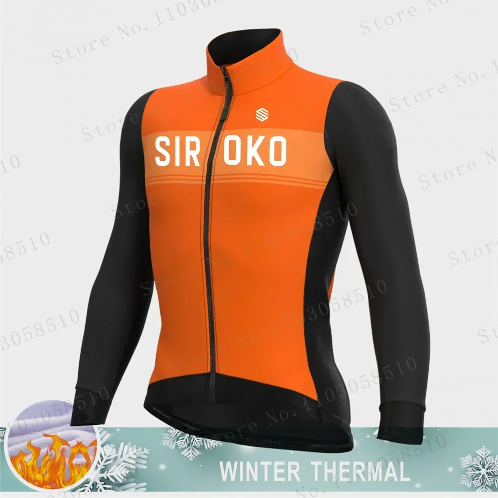 siroko 2025 mtb Winter Long Sleeve MTB Racing Bike Jersey For Men Cycling Clothing warmth jacket Thermal Fleece Cycling Jersey