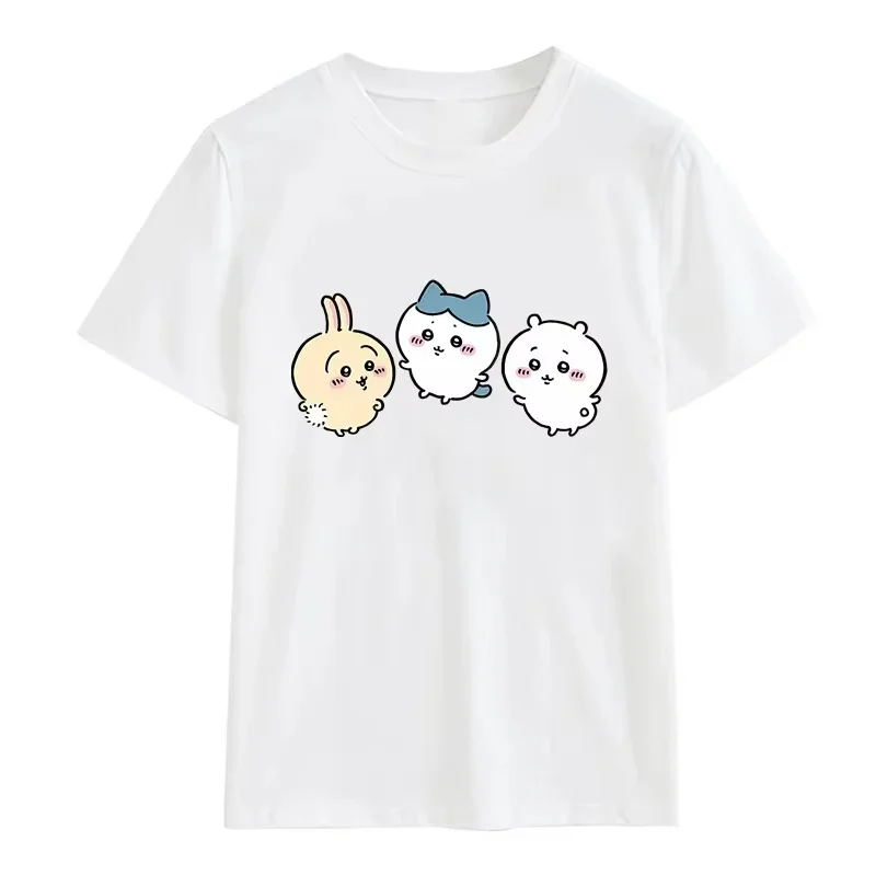 Chiikawa Cute Pattern 3D Printed Round Neck Short Sleeve Loose, Comfortable, Breathable, Quick Drying Daily Casual T-shirt