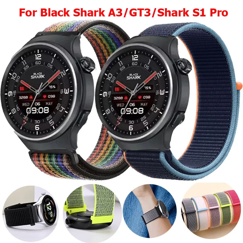 22 مللي متر حلقة نايلون لـ Black Shark S1 Pro Smartwatch سوار رياضي كوريا لـ Black Shark A3/Black Shark GT3 معصمه Correa #1
