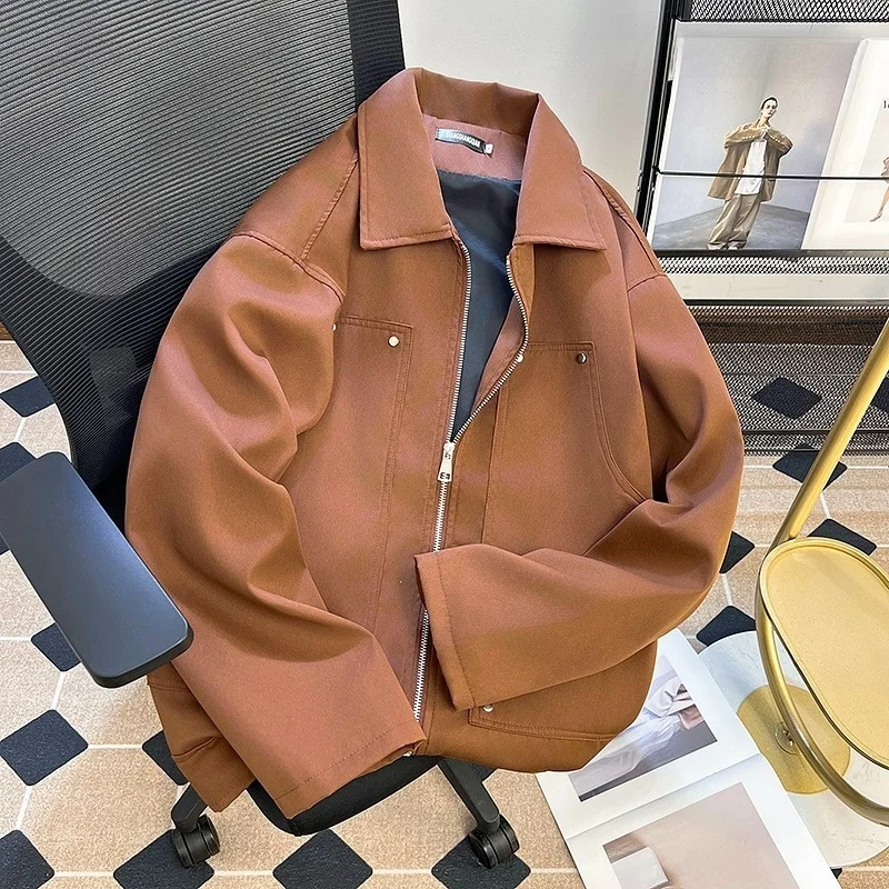 

Loose Fit Workwear Jaet for Men And Women American Street Sle Cleanfit Color Trendy Brand Rivet Haome Jaet