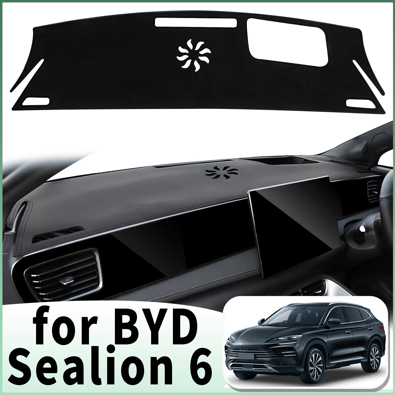 

for BYD Sealion 6 Sealion6 EV 2025-2026 Car Dashmat Dashboard Cover Pad DashMat Sunshade Accessories Protective Carpet Leather