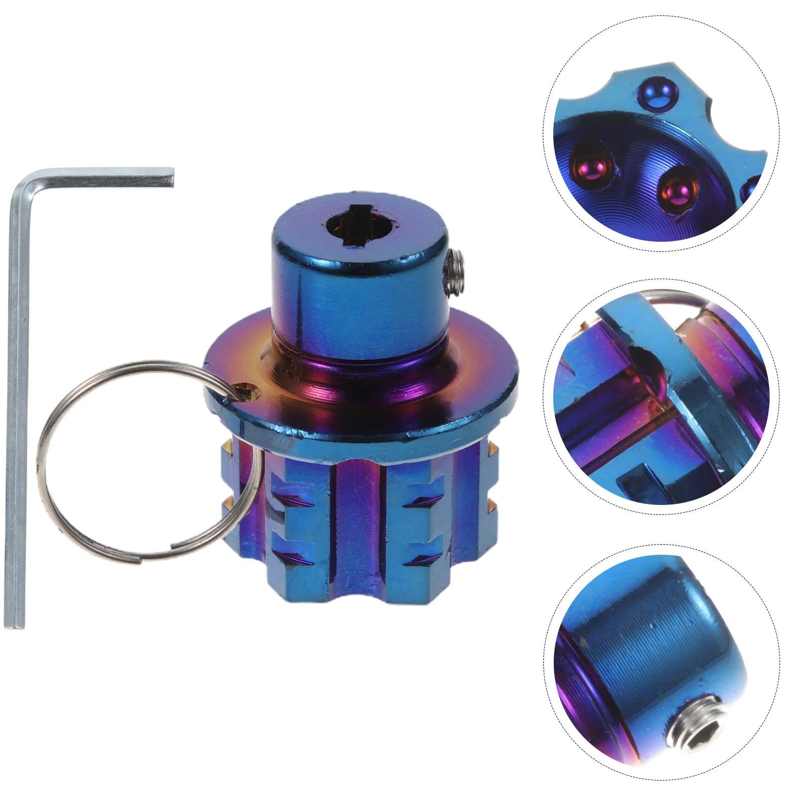 التيتانيوم مطلي الأزرق دراجة نارية مفتاح غطاء Cnc سبيكة المحرك تعديل مفتاح رئيس ل سكوتر دراجة نارية Diy الملحقات