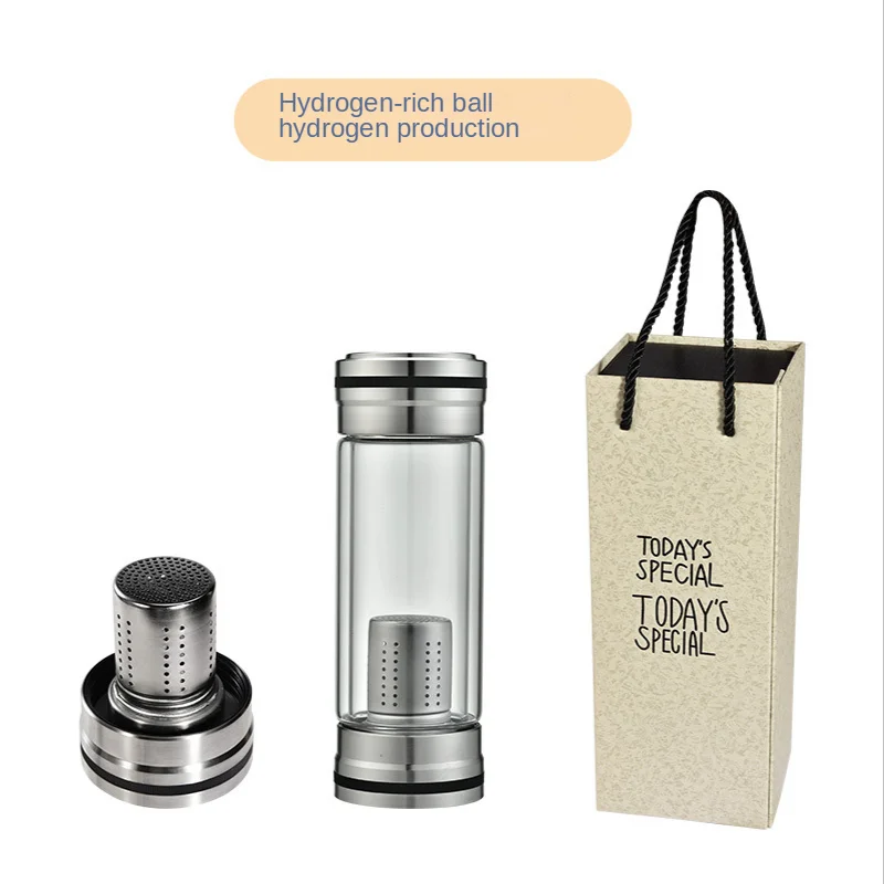 الهيدروجين زجاجة ماء صانع قلوي قابلة للشحن المحمولة زجاجة الماء المؤين سوبر antioxidكوب ماء غني بالهيدروجين
