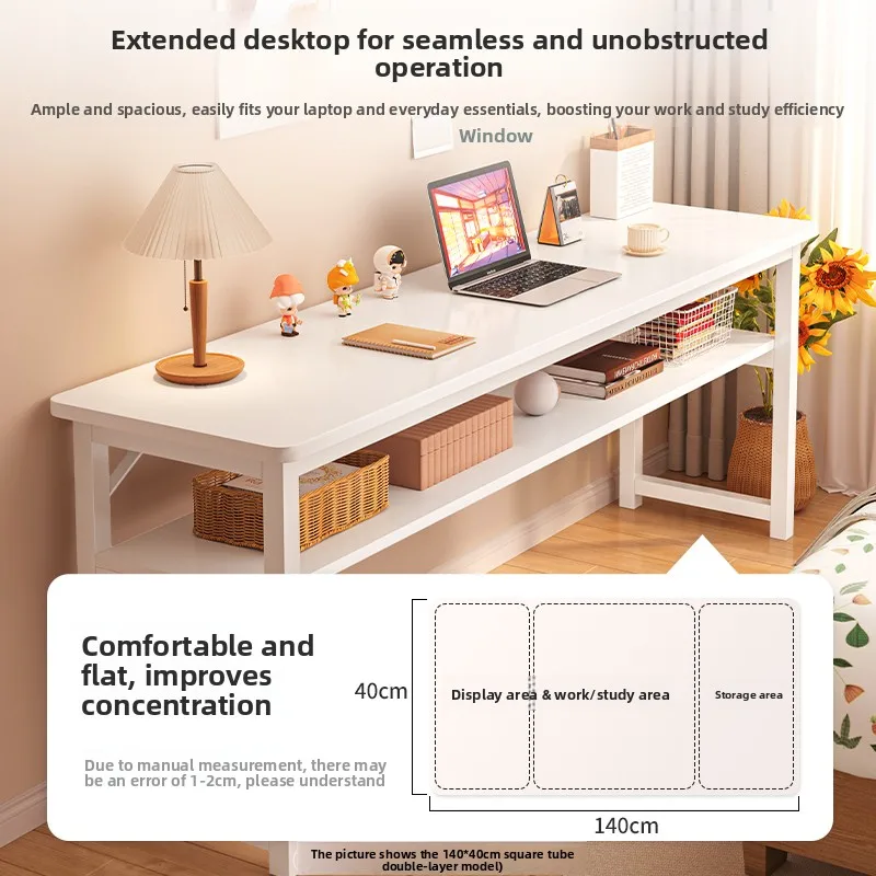Desk Girls Bedroom Household Long Table, Rectangular Against The Wall