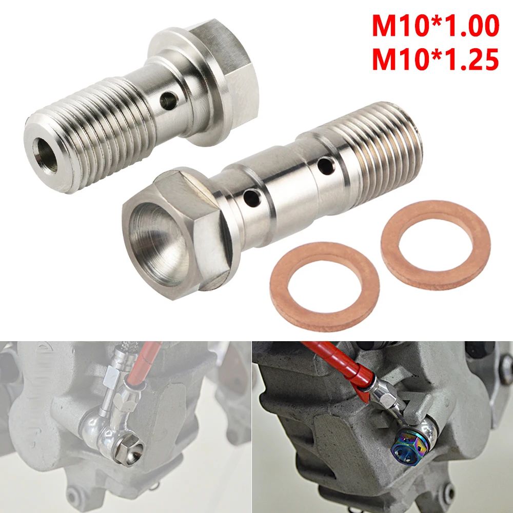 Para brembo nissin m10x1.0 m10x1.25 duplo/único furo linha de freio banjo parafuso para ktm bmw ducati honda kawasaki suzuki yamaha