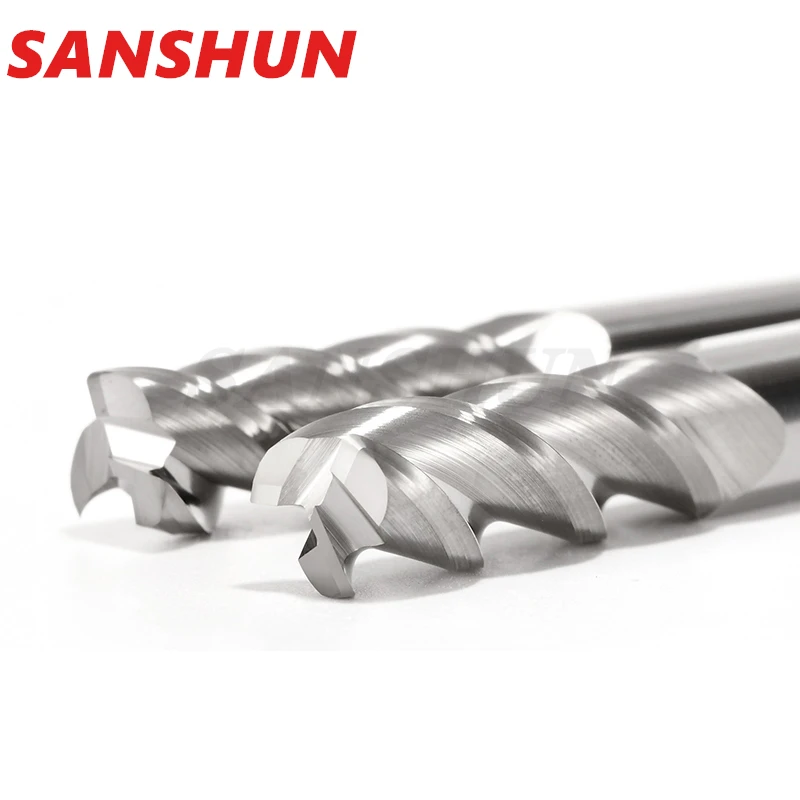 Corner Radius End Mill 3 Flutes HRC55 CNC Bullnose Cutter Tungsten Carbide Metal Router Tool R0.5 R1 Aluminum Milling Cutter