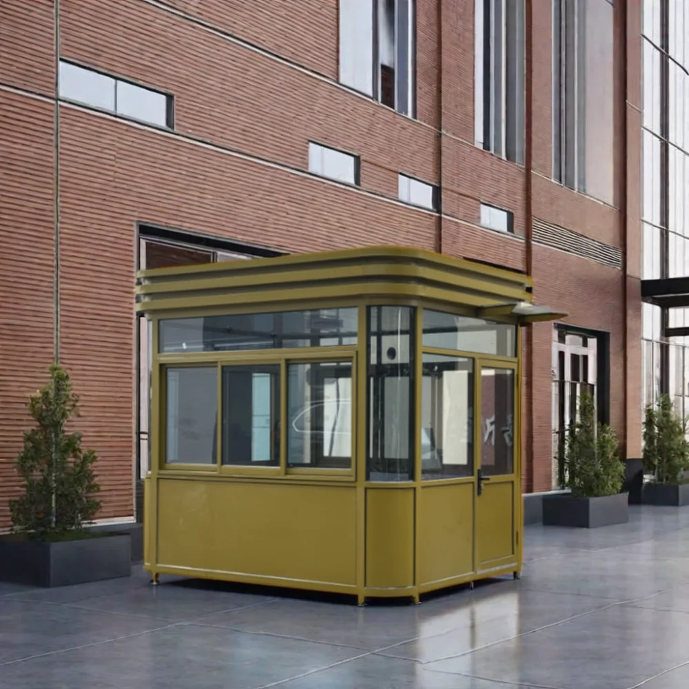 Mobile Prefab Sentry Box Outdoor Public Security Guard House Ticket Booth Sandwich Panel Wholesale Detachable Container view 2