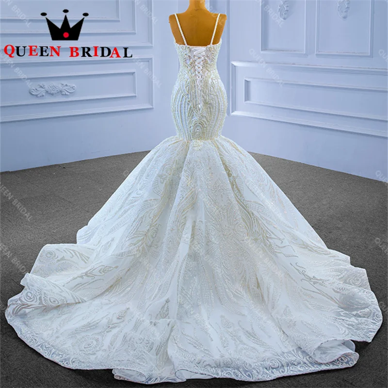 Exquisite Pearls Lace Sweetheart Wedding Dress Sexy 2023 New Sleeveless Beading Robe De Mariée Bride Gowns Custom ZX67