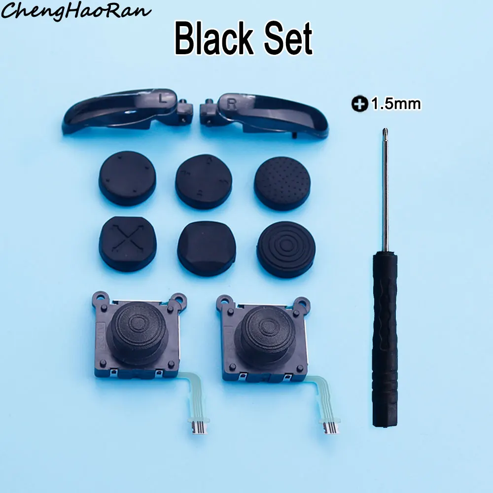 1 set 3d analoger Joystick für psv 2000 r l Auslöse knopf & Silikon abdeckung kappen satz für ps vita 2000 Controller Ersatzteile – Detail 7