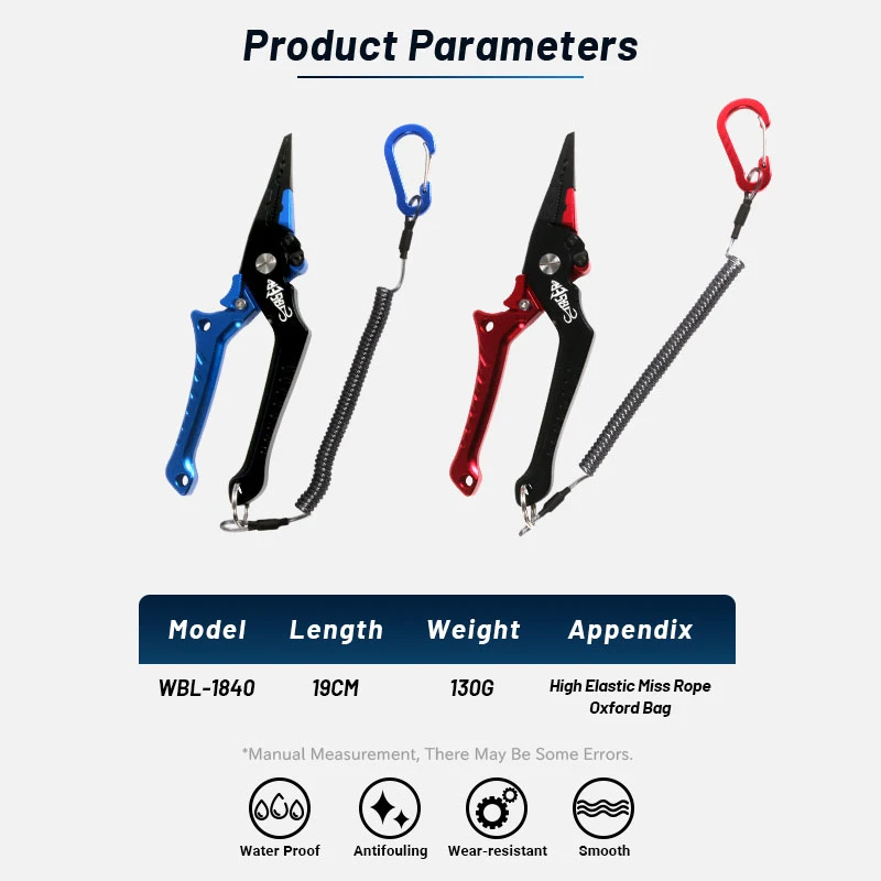 Alicates de pesca TEASER WFG-1840 multifuncionales con cortalíneas - imagen 5