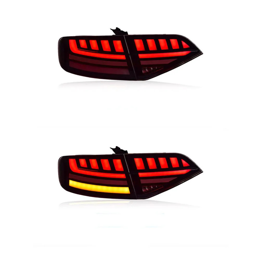 For Audi A4L Tail Light Assembly 09-12 Old Retrofit New LED Running Water Turn Tail Light Assembly