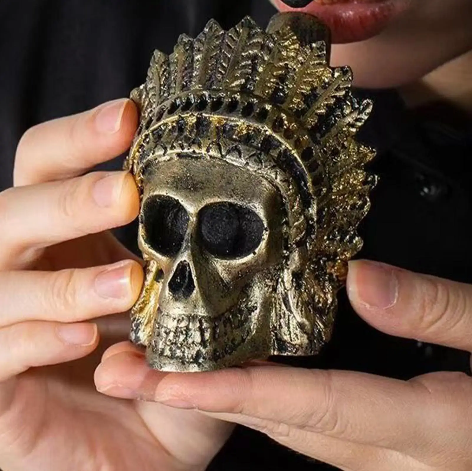 Aztec Death Whistle Halloween Scary Sound Prop Unique Weird Decor for Horror Parties Pranks Collectibles Gift for Adults Teens