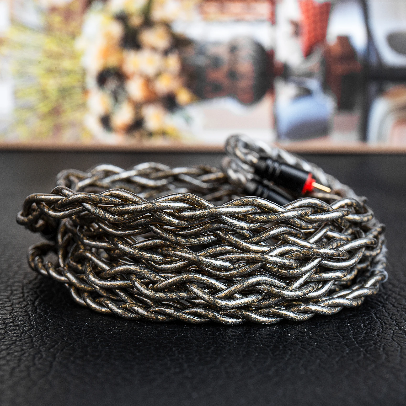 KBEAR DarkJade 4 Core Silver-plated Copper + Silver Foil Wire Headphones Cable High Resolution Balance Cable 3.5/4.4mm IEM Cable
