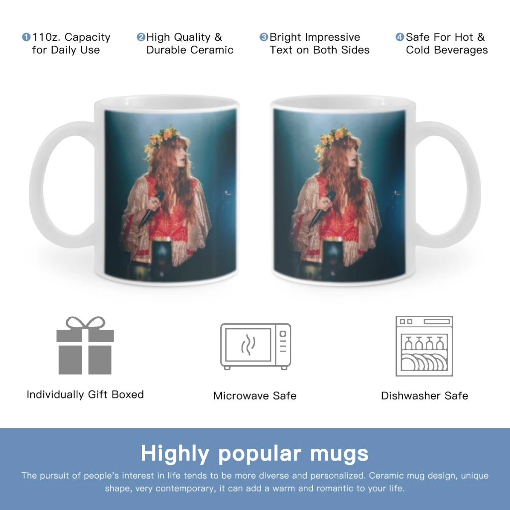 

Singer Florence and the Machine Free shipping Ceramic Cup Coffee Oatmeal Breakfast Cup Creative Personality Mug