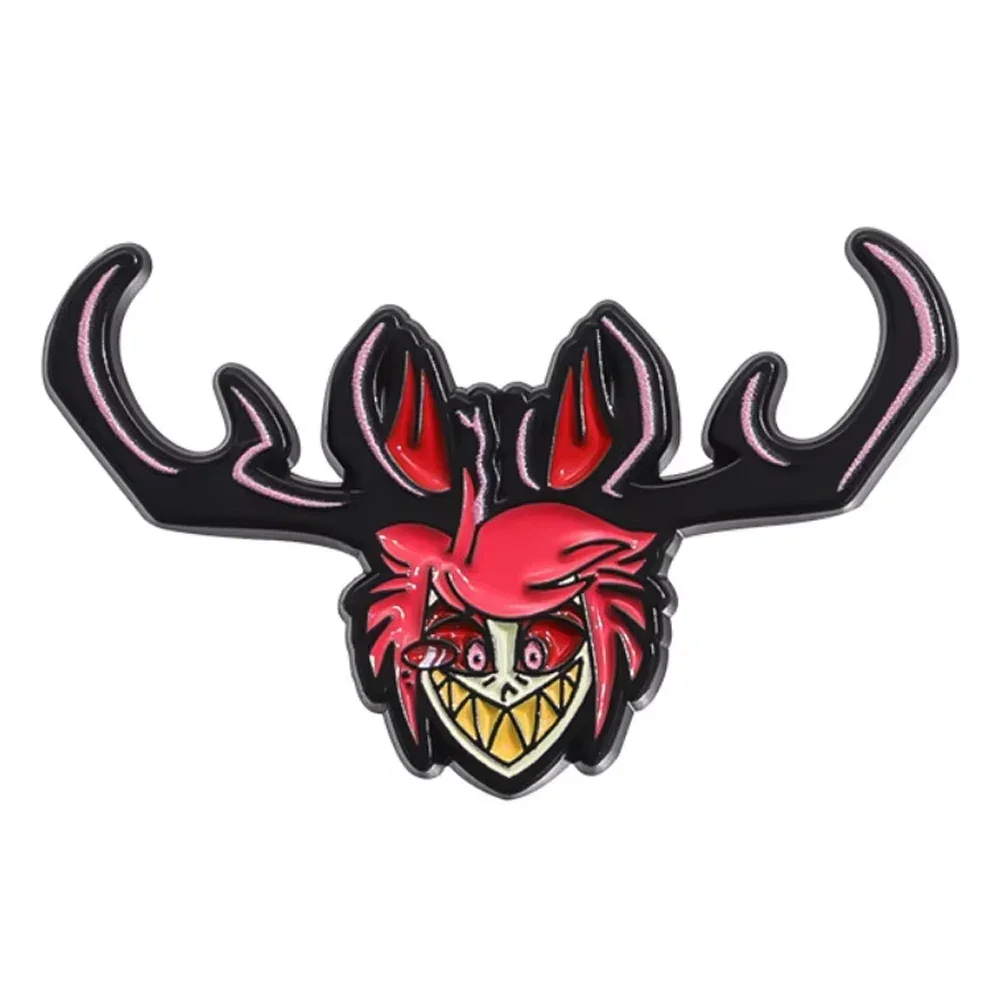 Creative Antlers Alastor Radio Demon Enamel Pin Sir Pentious Badge Brooch Wholesale