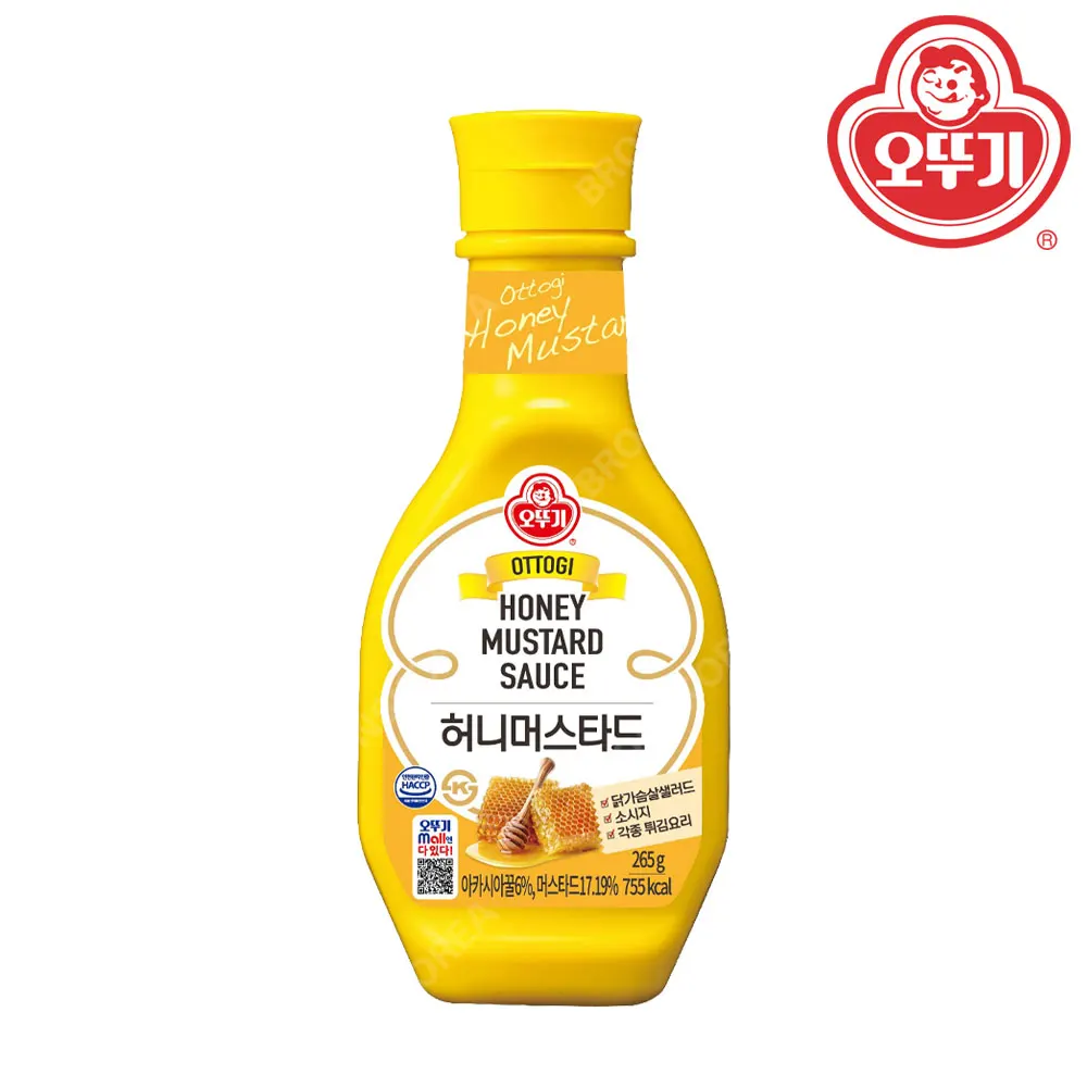 Salsa envolvente para ensalada y barbacoa, 265g, Ottogi, miel, mostaza