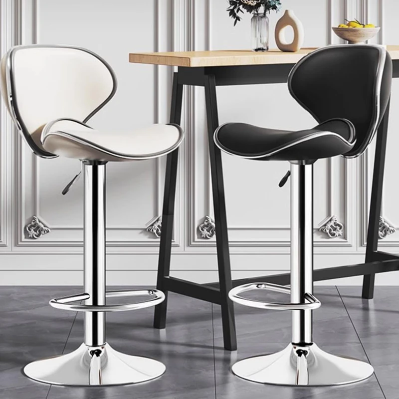 

Silver Modern Salon Bar Chairs High Adjustable Kitchen Design Bar Stools Living Room Counter Sillas Altas Para Barra Furniture