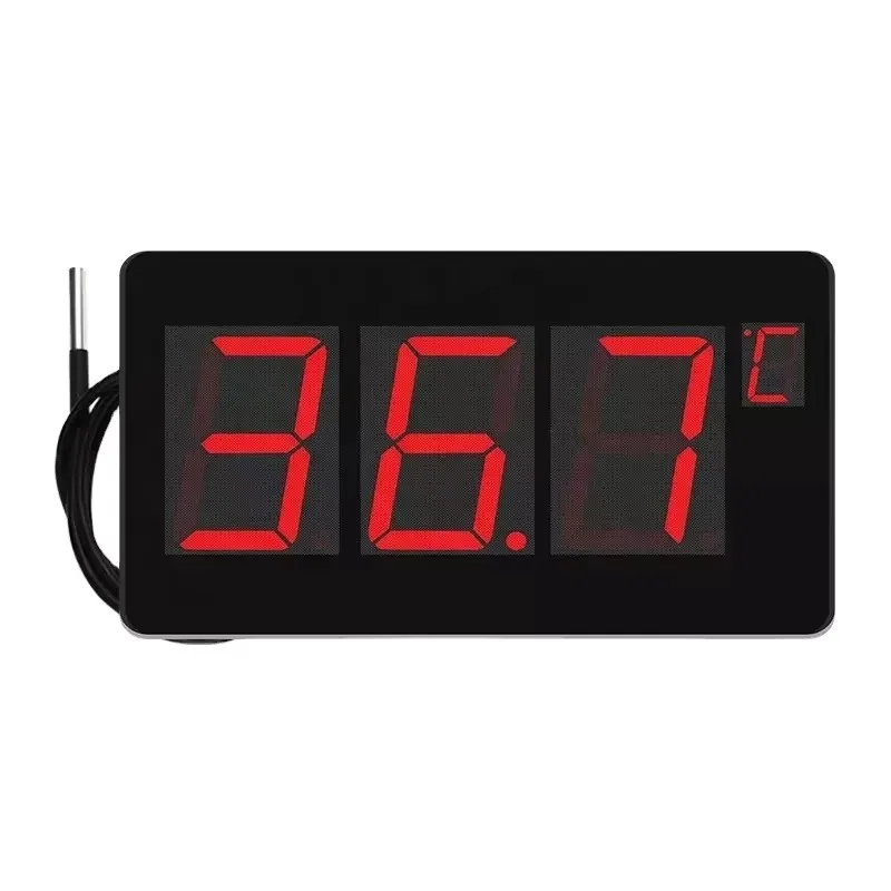 Digital Pool Thermometer, Wall Mount Temperature Meter, Portable Outdoor Thermometer, LED Display Temperature Monitor