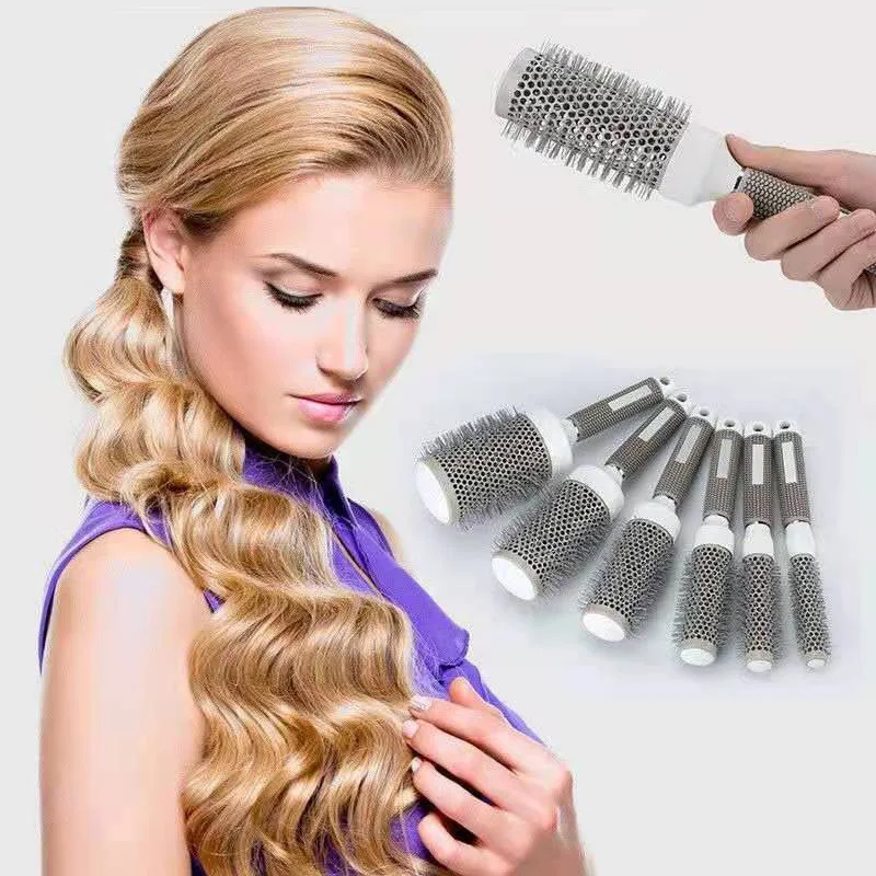 Wet Comb Hair Brush Round Hair Comb Hairdressing Curling Hair Brushes Comb Massage Brushy Professional Salon Styling Tools