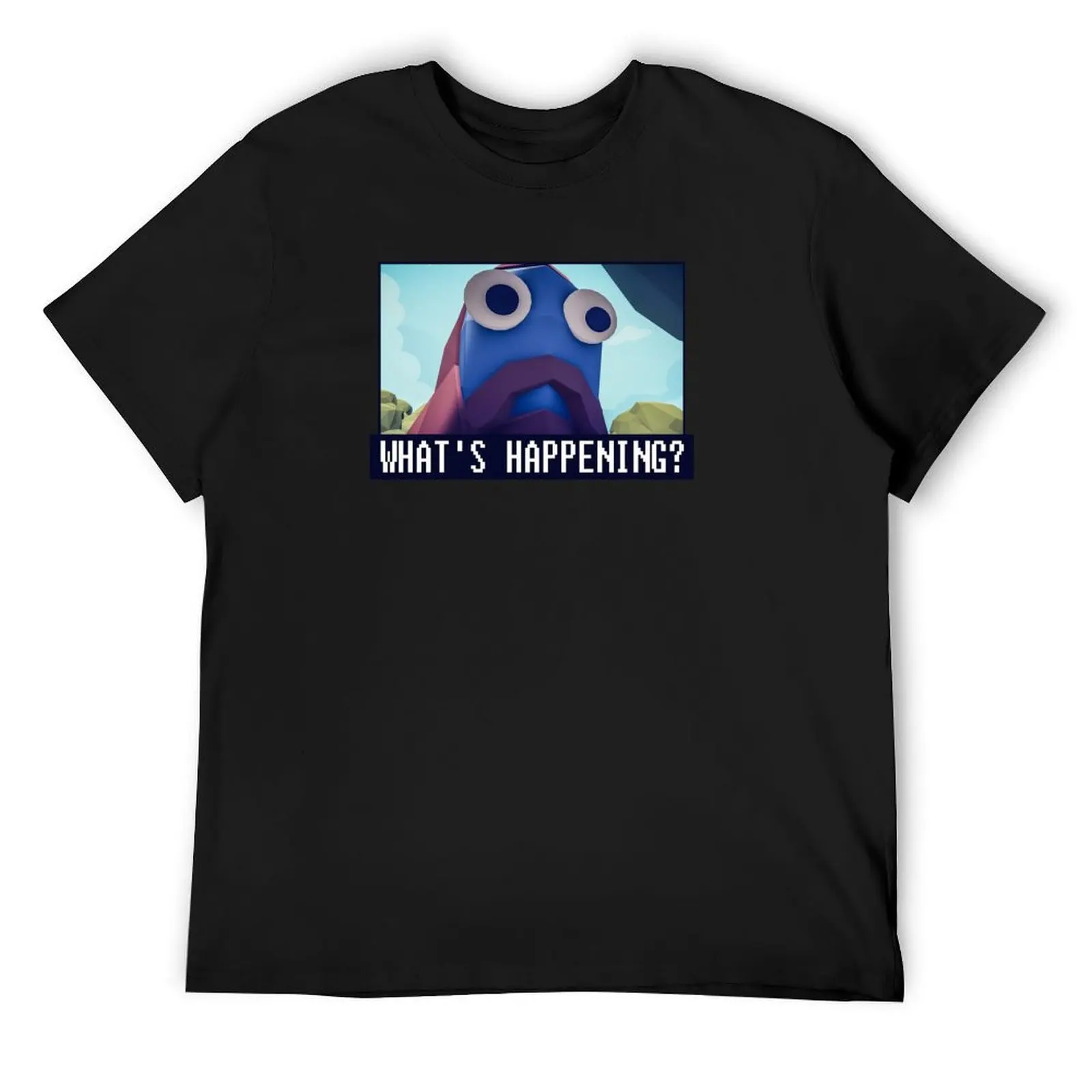 

What's happening Totally Accurate Battle Simulator. A blue giant with surprised eyes. T-Shirt Clothing mens white t shirts