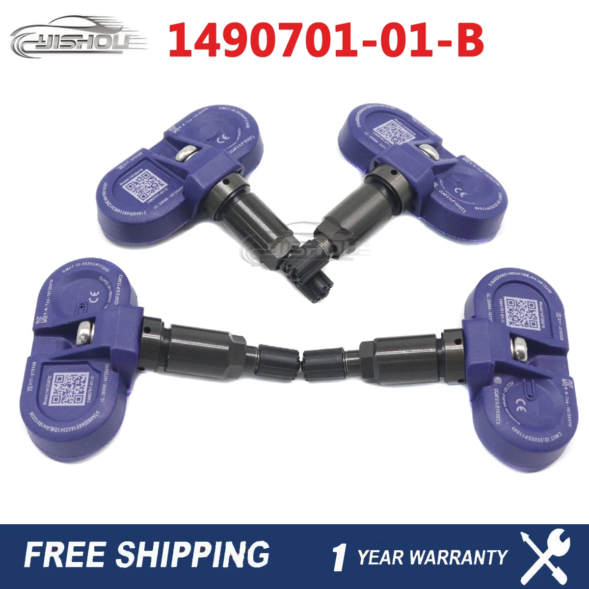 

NEW 1/4PCS 1490701-01-B 1490701-01-C TPMS Bluetooth Tire Pressure Sensor for Tesla Model 3 S Y 2021- New 149070101B 149070101C