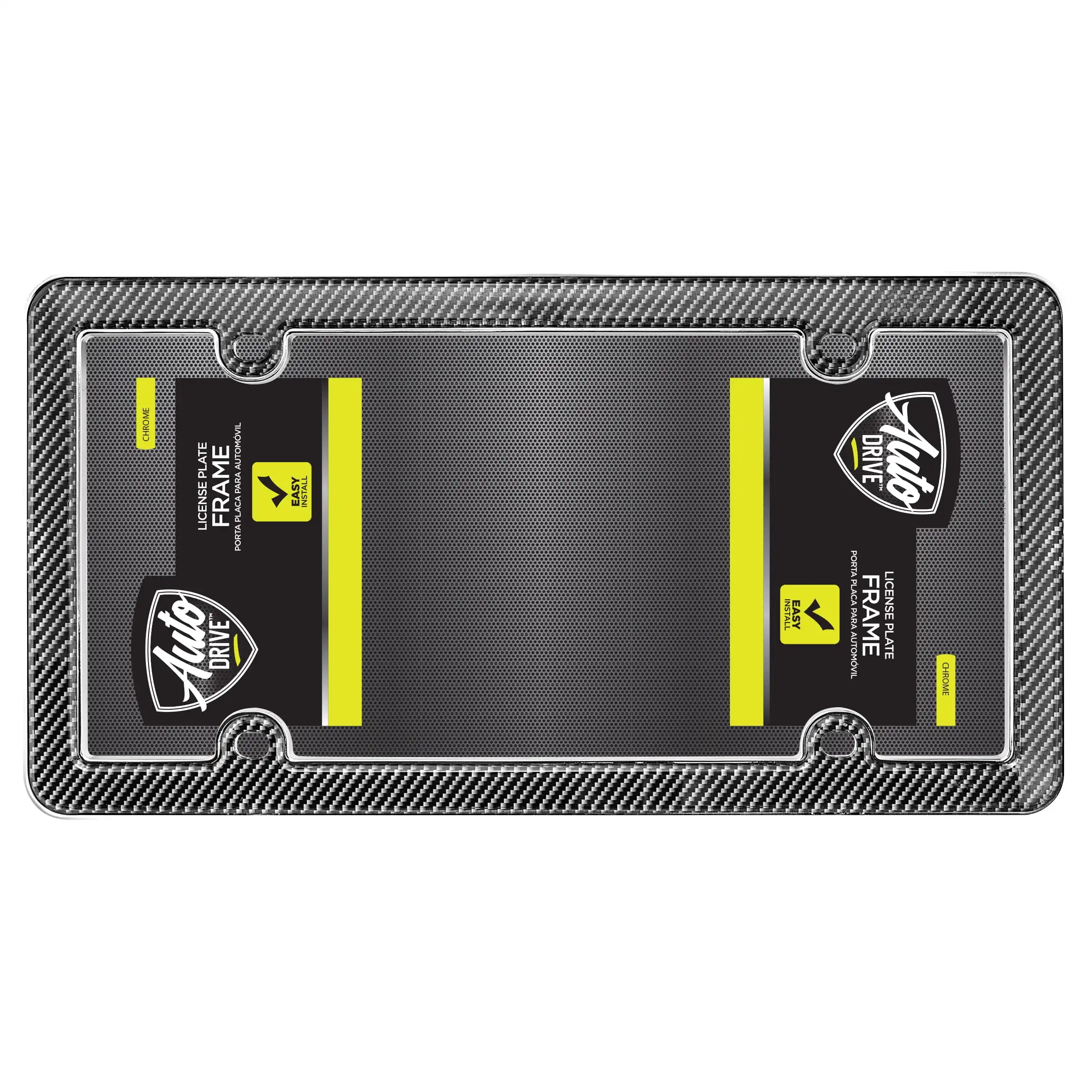 إطار لوحة ترخيص من ألياف الكربون باللون الأسود، غطاء لوحة رياضي مناسب عالمي للسيارات والدراجات النارية، تصميم حديث