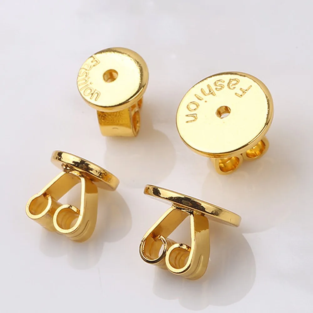 10 قطعة 6/8mm18K مطلية بالذهب القرط الخلفي الأذن التوصيل حظر قبعات عودة السدادات DIY بها بنفسك القرط استبدال صنع المجوهرات أجزاء #5