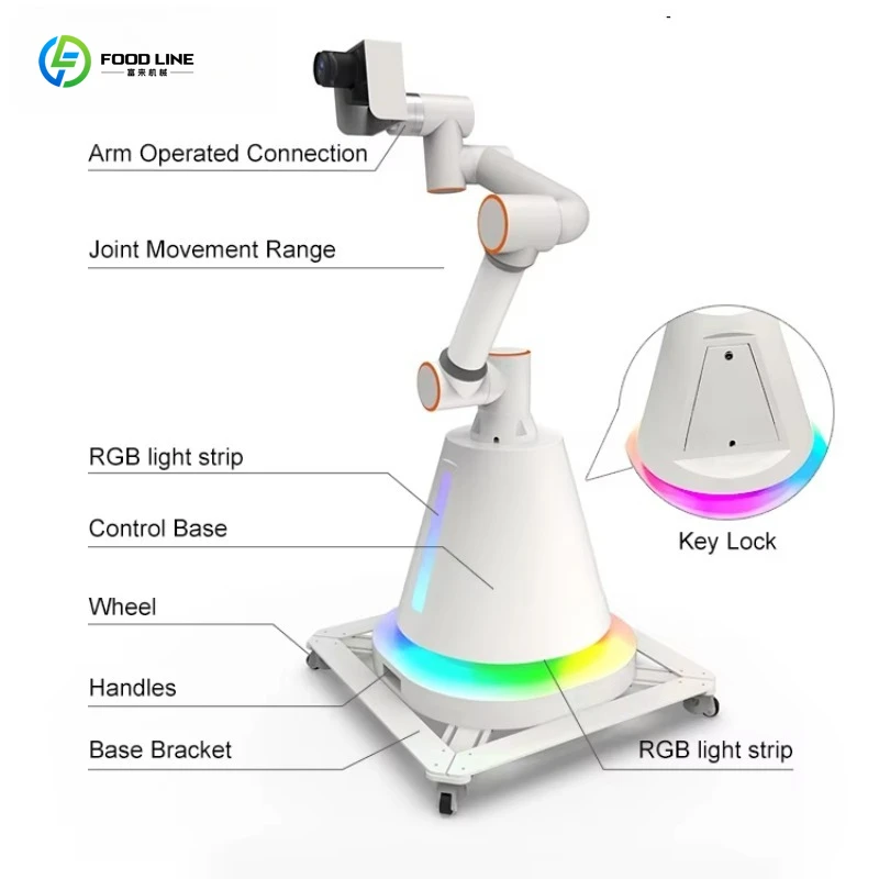 Özelleştirilmiş Otomatik 3D Model Robot 360 Fotoğraf Kabini Makinesi Düğün Partisi Robotik Kamera Kolu