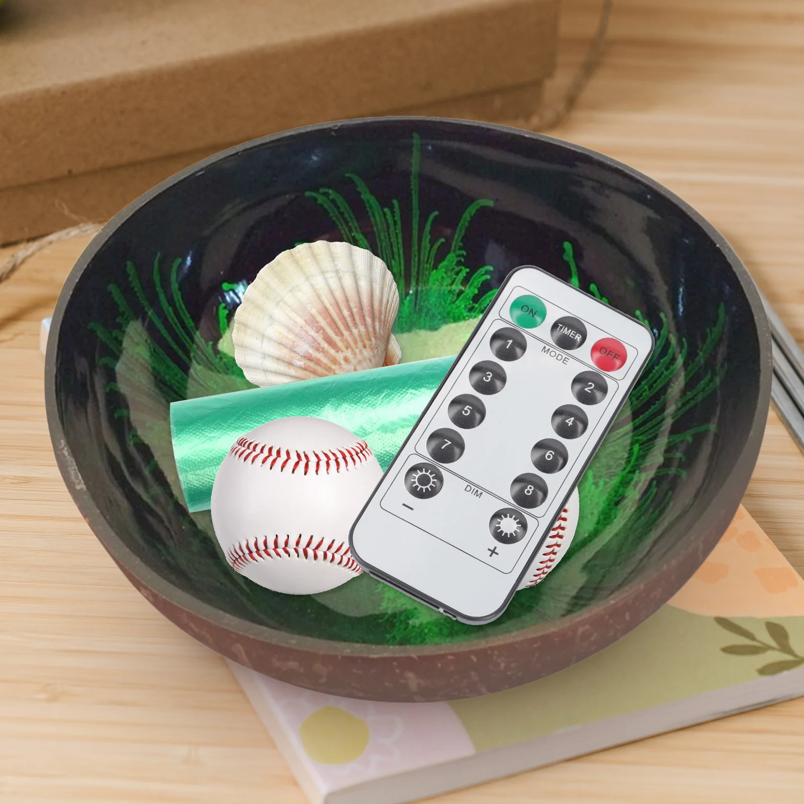 Natural Shell Unique Pattern Storage For Keys Nuts Candies Desktop Organizer Home Office Decor Coconut Bowl Coconut