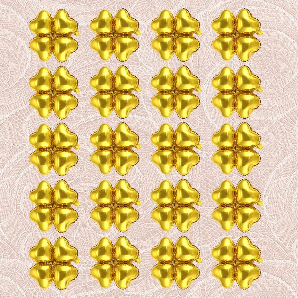 

50Pcs Four Leaf Clover Heart Shape Foil Balloons Party Decorations Wedding Festival Birthday Photo Props Festival Balloon