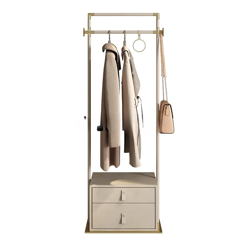 

Italian minimalist floor hanger rack stainless steel designer light luxury coat rack
