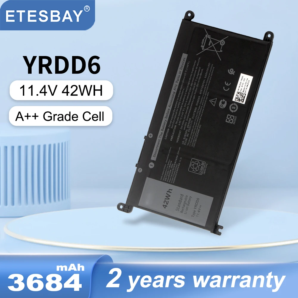 

ETESBAY YRDD6 1VX1H Laptop Battery For Dell Inspiron 5482 5480 5481 5485 5491 5591 5593 Series 0YRDD6 VM732 0VM732 01VX1H 42WH