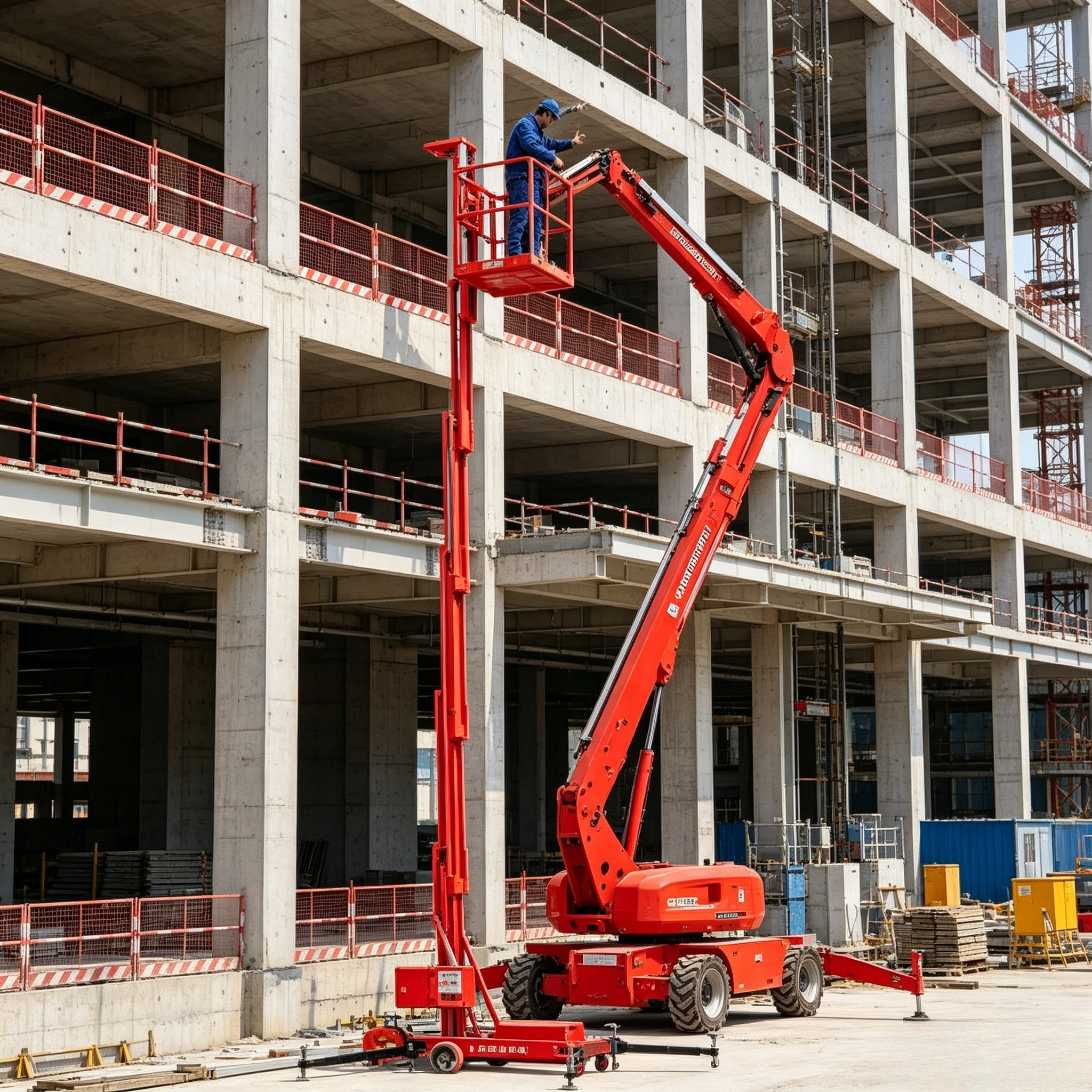 10m Mobile Portable Aluminum Self-propelled Single Mast Lift Vertical Man Mast Lift Platform Aluminum Scaffold with Wheels