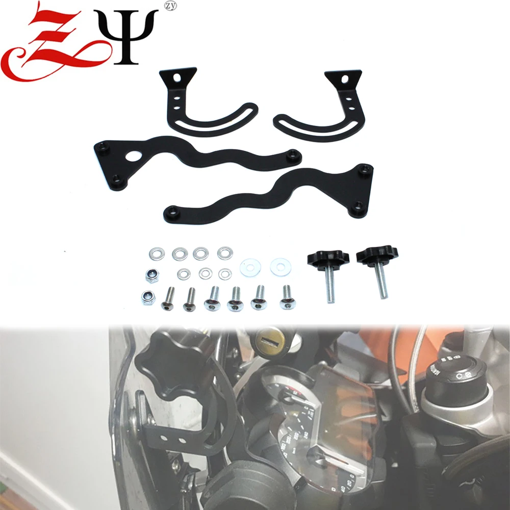 For BMW R1200GS LC /Adv R1250GS R 1250 GS Adventure Additional Windshield Windscreen Reinforced Bracket Mount