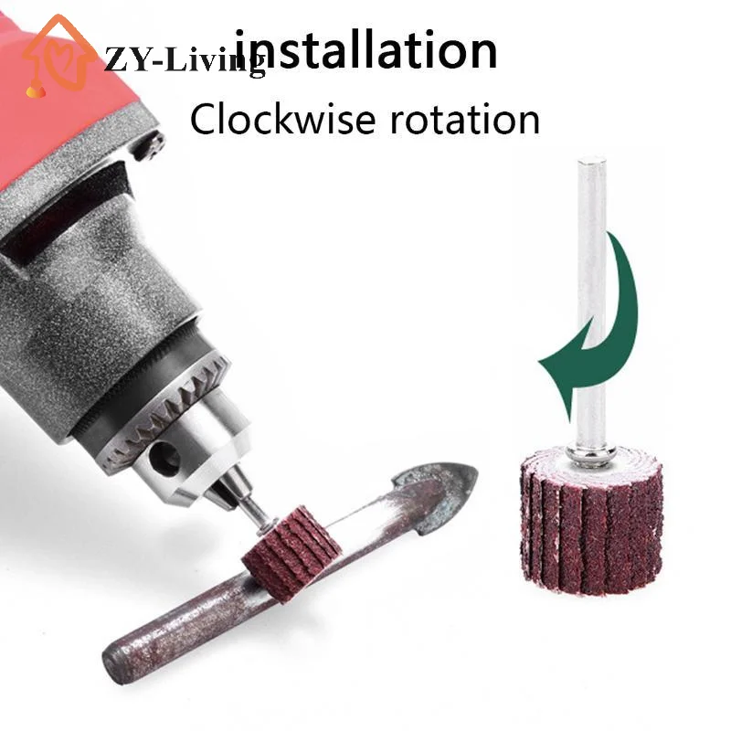 10PCS Flap Wheel Multiple Sizes Flap Sanding Wheels Aluminum Oxide Coated Abrasive Cloth Sander Wheels Grinder Accessories