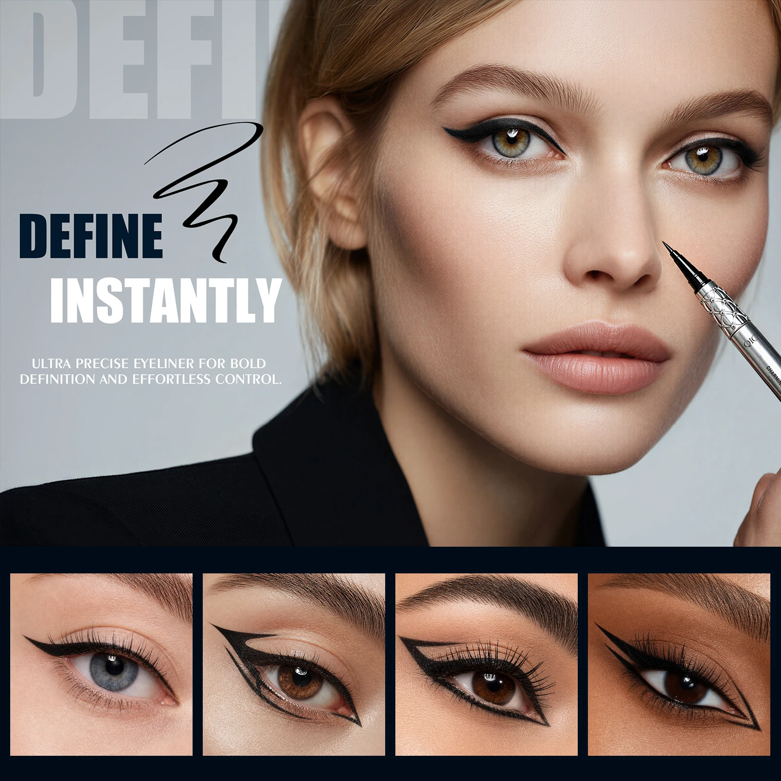 Waterproof Black Liquid Eyeliner Quick‑Dry Smudge‑Proof Long‑Lasting Beginner‑Friendly Eye Makeup Cosmetics