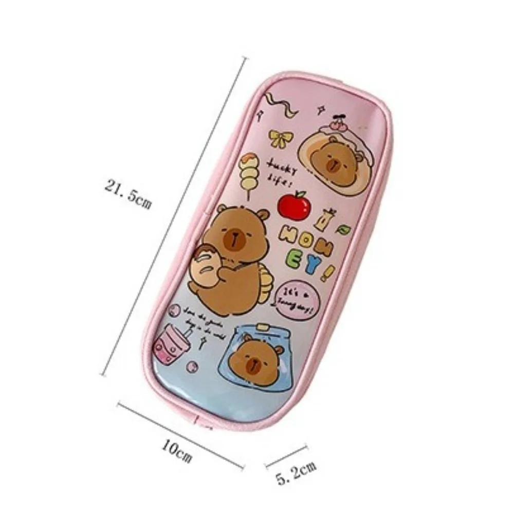 New Cartoon Capybara Pencil Case Large Capacity Multifunctional Desktop Stationery Organizer Pouch Pencil Pouch