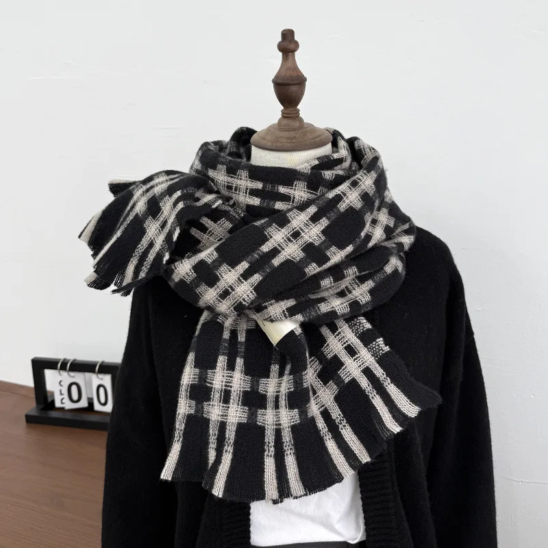 فتاة الشتاء وشاح شرابة شبكة شال الخريف الشتاء الدفء رشاقته يندبروف الزي الخارجي تنوعا الأوشحة الناعمة والزجة